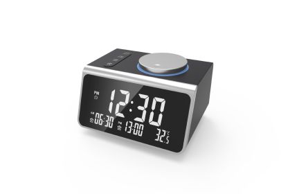 FM Radio FM Creative Alarm Clock Hotel Bedroom Bedside USB Charging Port Electronic Digital Clock (Option: With Europlug)