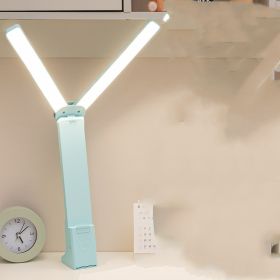 Student Dormitory Creative Flip-top Touch Eye Protection Folding Led Desk Lamp (Option: Sky blue4000 mA-Plug abcharging cabled)
