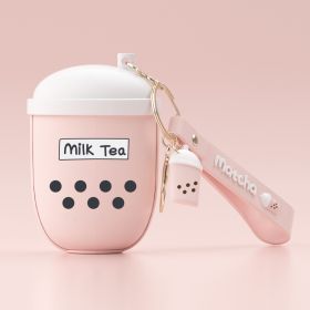 Hand Warmer Treasure Charging Treasure Two-in-one Mini Portable Usb Warm Baby (Option: Milk tea cup pink)
