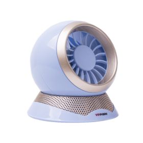 Large Displacement Fan Turbine Mini USB Home Office Car Desktop Create Appliances (Option: Blue-USB)