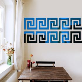 Acrylic Wall Mirror Sticker With Adhesive For Living (Option: Blue1-10x10cm 10pcs)