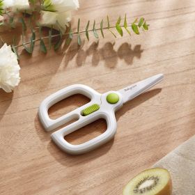 Portable Takeaway Ceramic Feeding Aid Scissors (Color: Green)