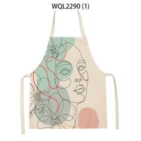 Simple Fabric Apron Kitchen Antifouling Work Clothes (Option: WQL2290 1-47 38cm)