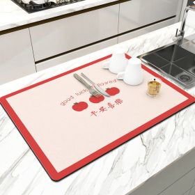Kitchen Household Dining Table Table Wash-free Mat (Option: Safe And Happy-3040cm)