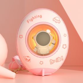 Hand Warmer Treasure Charging Treasure Two-in-one Mini Portable Usb Warm Baby (Option: Space capsule pink)
