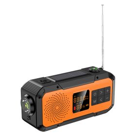 Solar Powered Hand Crank Radio (Option: Orange-USB)