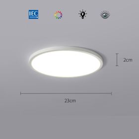 Extremely Simple And Ultra-thin LED Ceiling Lamp Round Modern Simplicity (Option: White-23cm)
