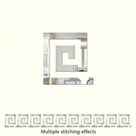 Acrylic Wall Mirror Sticker With Adhesive For Living (Option: Silver-10x10cm 10pcs)